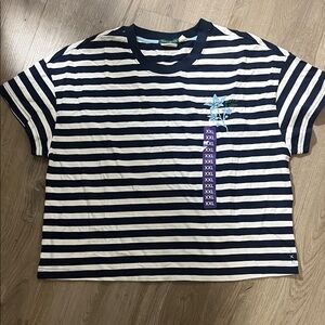 Scotch and Soda Striped Navy and White Women’s Shirt XXL